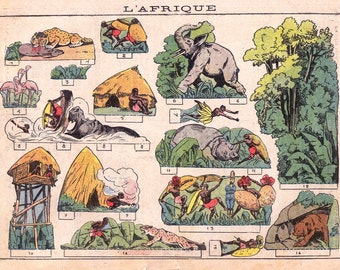 Cut Out Vintage African Paper Toy