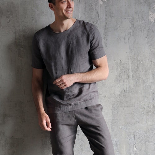 Linen Mens Costume Nightgown Pants for Men Linen Shirt | Etsy