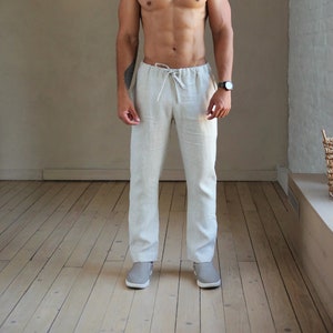 Beige lounge pants top