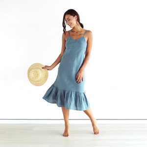 Vero moda linen smock dress top