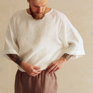 Oversized T-shirt - Beige - Men