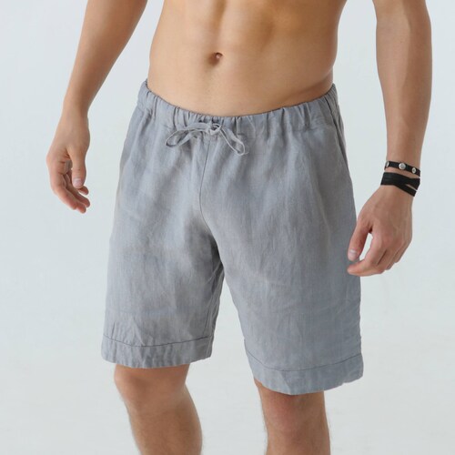 Mens Linen Shorts Summer Shorts Shorts for Men Mens Organic - Etsy