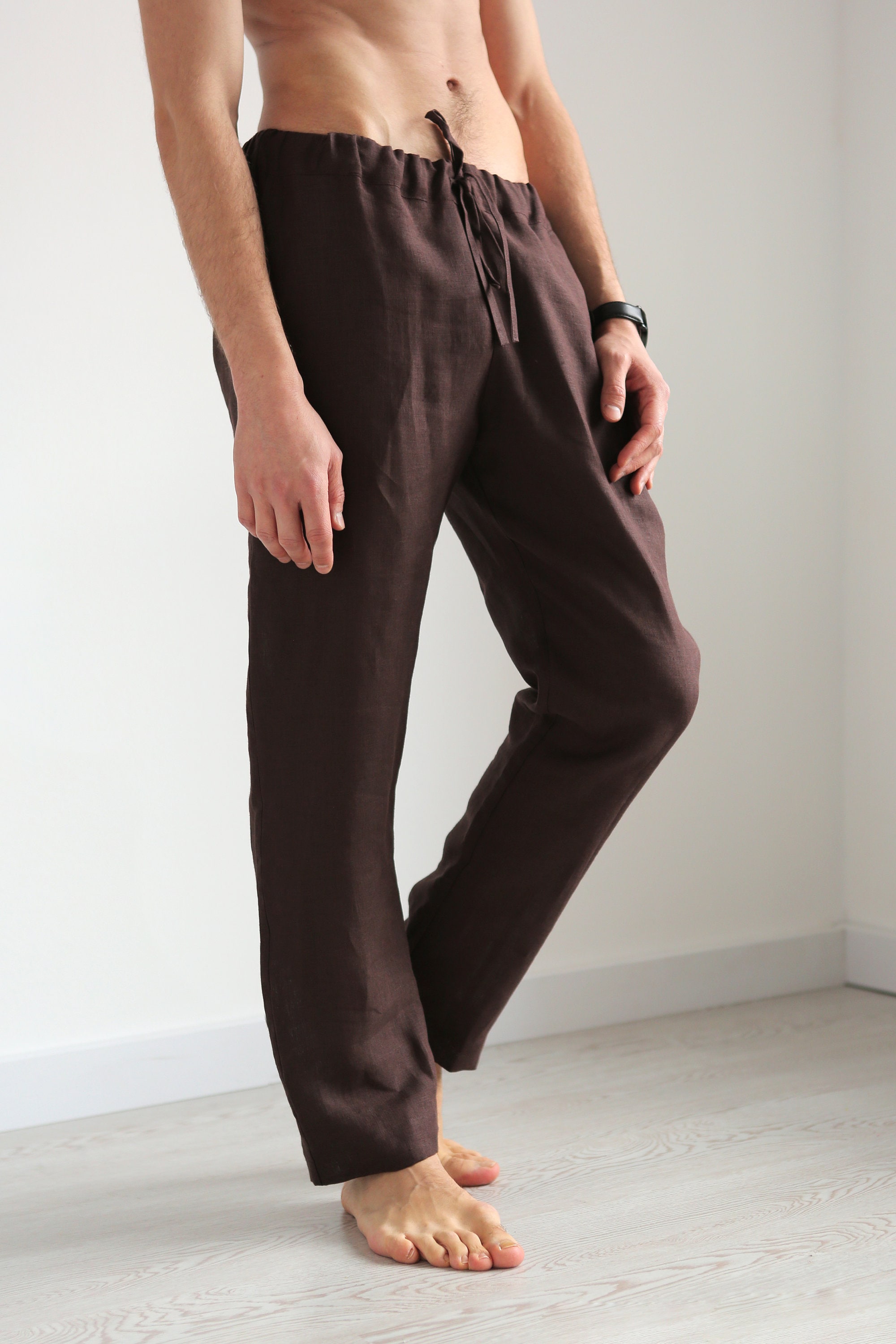 Linen pants for menLounge pants Linen trousers Mans organic Etsy