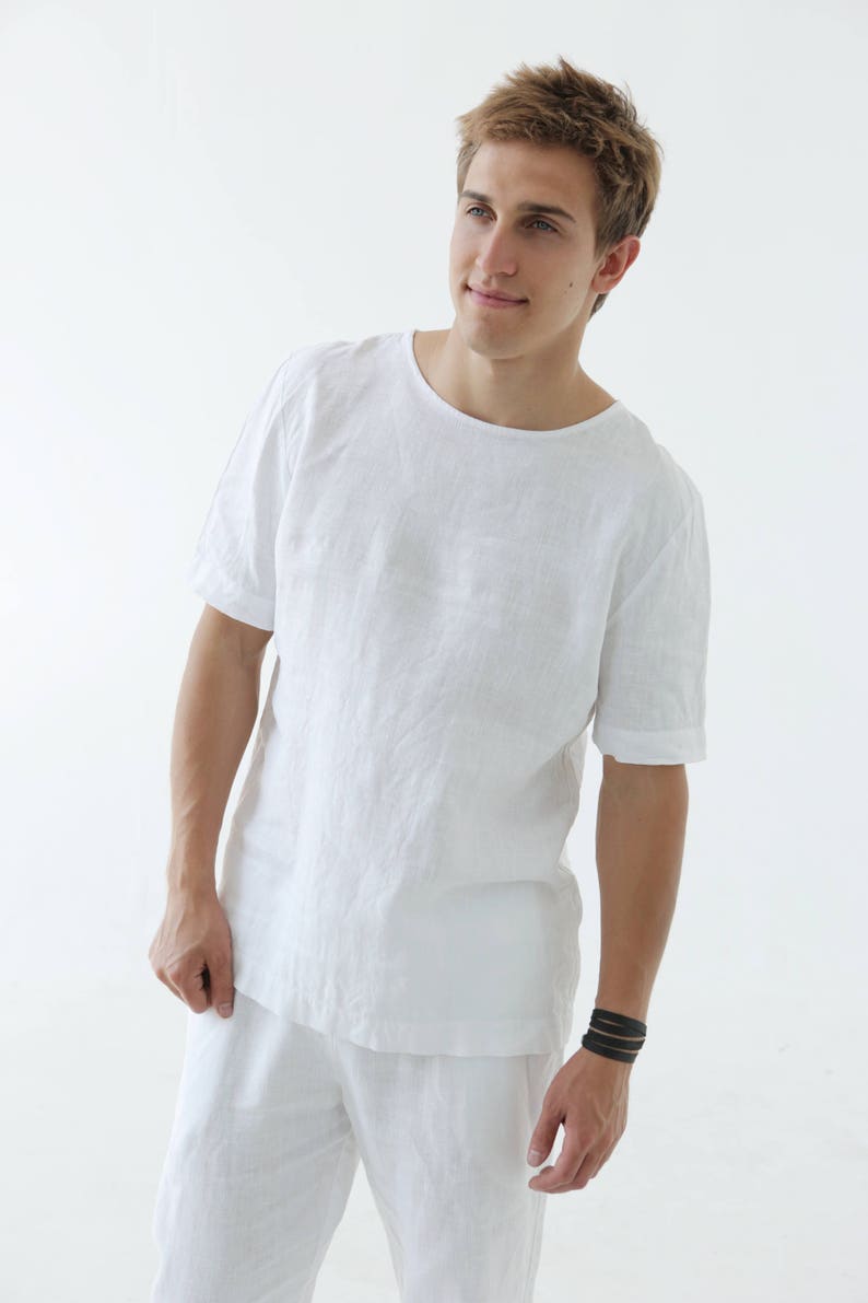Mens Linen Set Mens Kit Bride White Linen Set Linen Etsy
