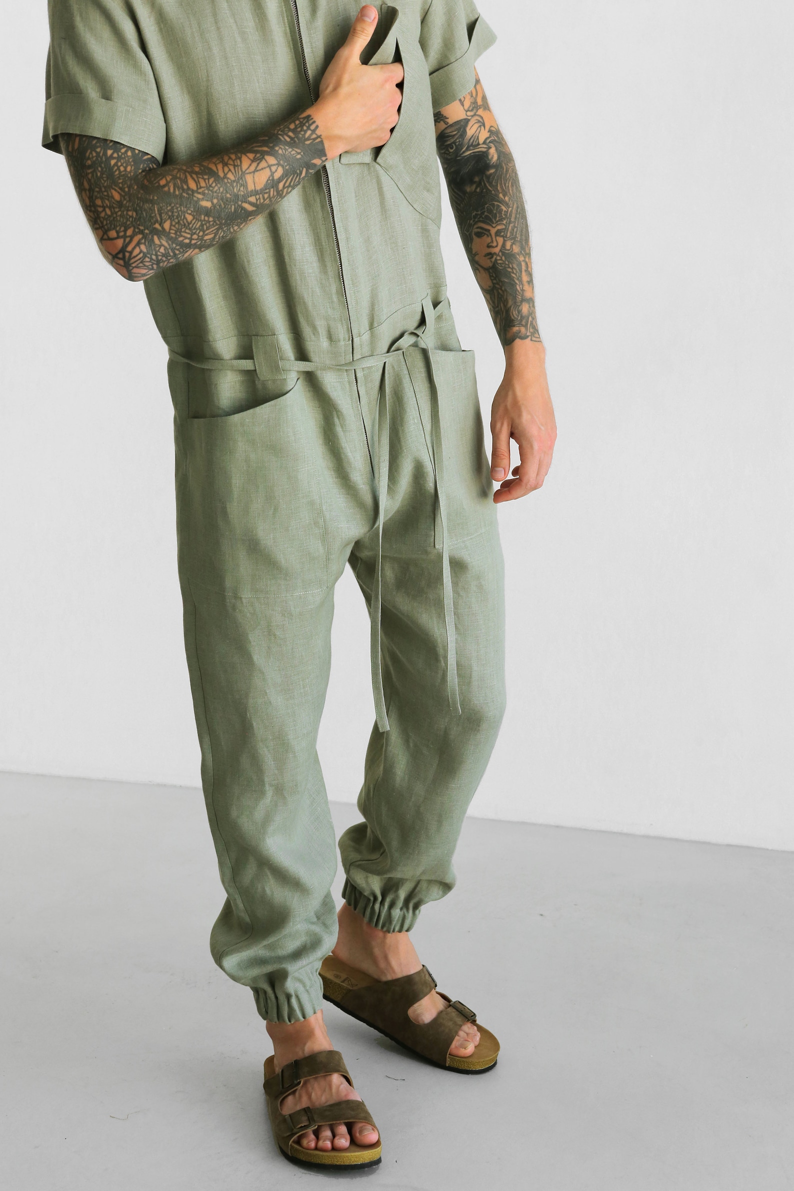 Mens Linen Jumpsuit Mens Overall Mens Romper Jumpsuit for - Etsy