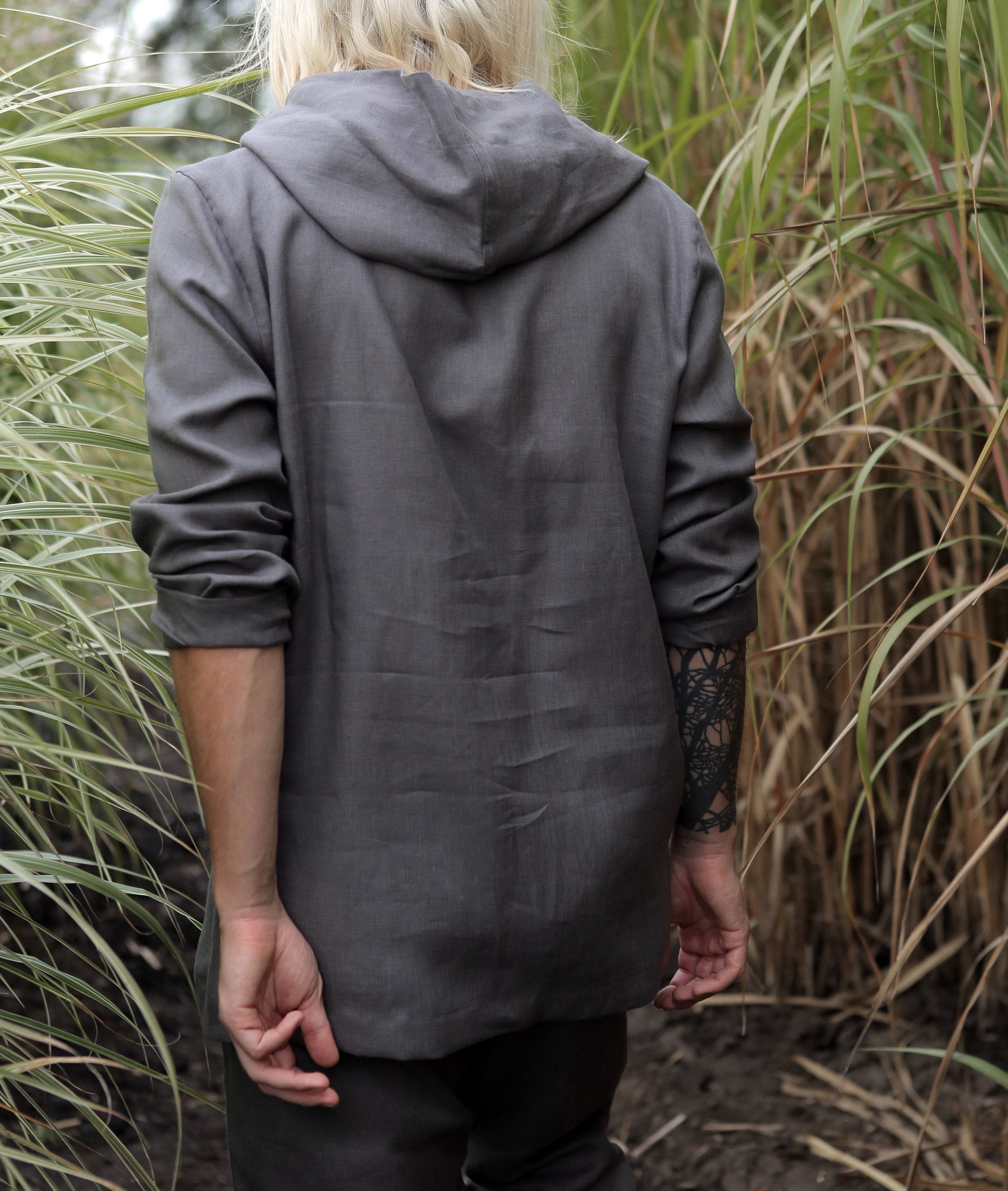 Mens linen hoodie Summer hoodie Sweatshirt Shirt for men Etsy