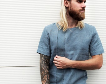 Mens Linen T-shirt, Summer Tshirt, Shirt for Men, Basic T-shirt, Mens Organic Clothes, Stylish T-shirt, Natural Flax Shirt, Gift for Him - Etsy Mens Linen T-shirt, Summer Tshirt, Shirt for Men, Basic T-shirt, Mens Organic Clothes, Stylish T-shirt, Natural Flax Shirt, Gift for Him - Etsy
