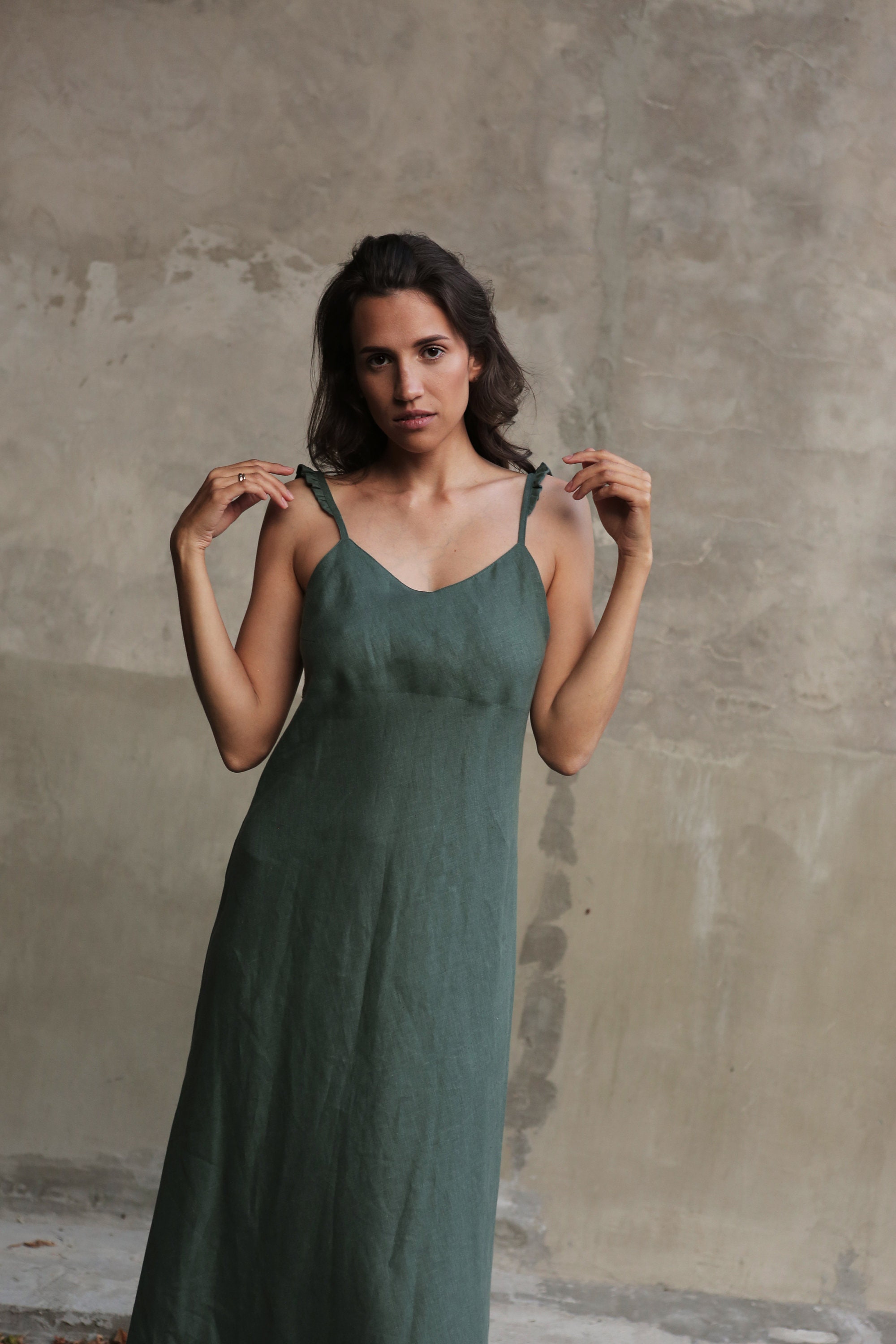 Linen Maxi Dress, Summer Dress, Green Color, Dress With Wings, Beach Linen Dress, Basic Nightdress, Sleeveless Linen Dress, Organic Dress - Etsy Linen Maxi Dress, Summer Dress, Green Color, Dress With Wings, Beach Linen Dress, Basic Nightdress, Sleeveless Linen Dress, Organic Dress - Etsy