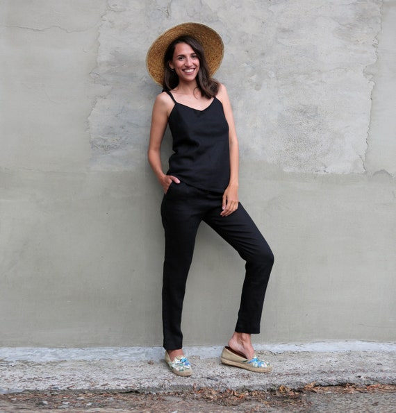 Linen Top and Pants for Women Linen 