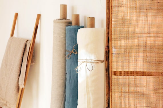 Natural linen fabric by the yard / meter. 100% linen fabric. Oeko-tex standard 100 certified.