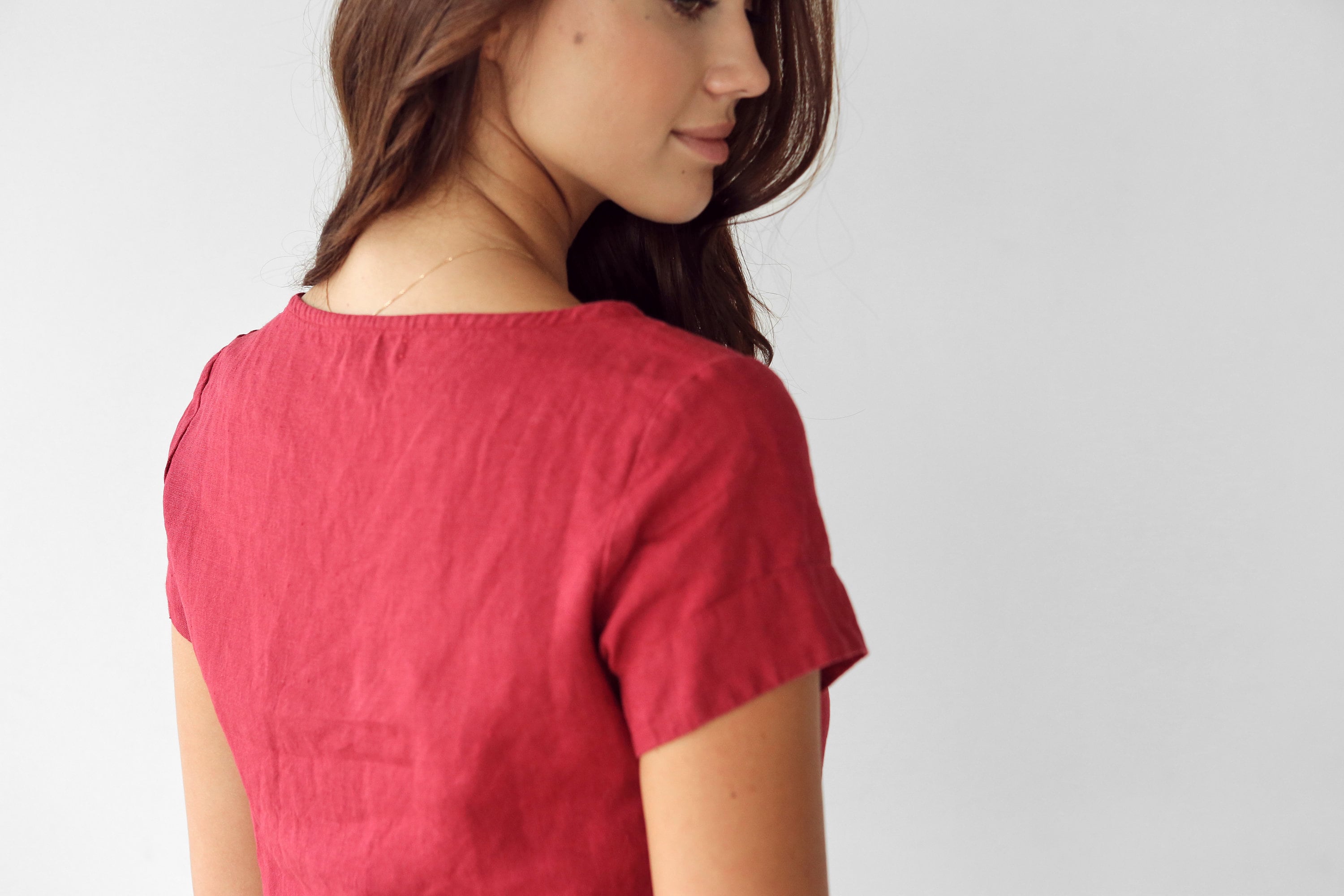 Womens linen top Summer linen top Organic tshirt Blouse Etsy