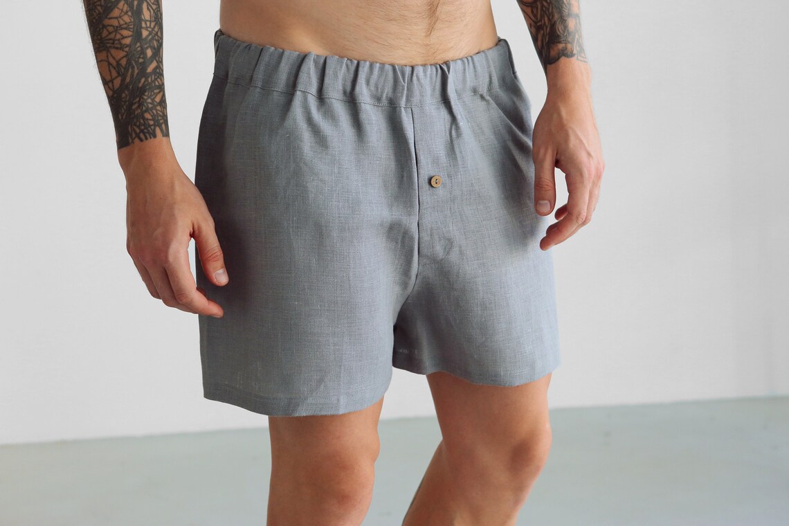 Mens linen underwear gift for him Boxer for men Mans Etsy