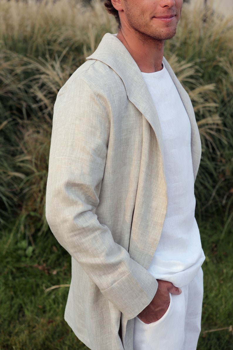 Solovedress Elegant kostuumvest voor heren, zomer, linnen, vest voor bruiloft en feest, beige, S