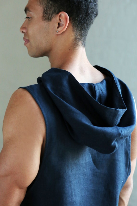 Mens Sleeveless Linen T-shirt, Summer Shirt, Shirt for Men Mens Sleeveless Linen T-shirt, Summer Shirt, Shirt for Men