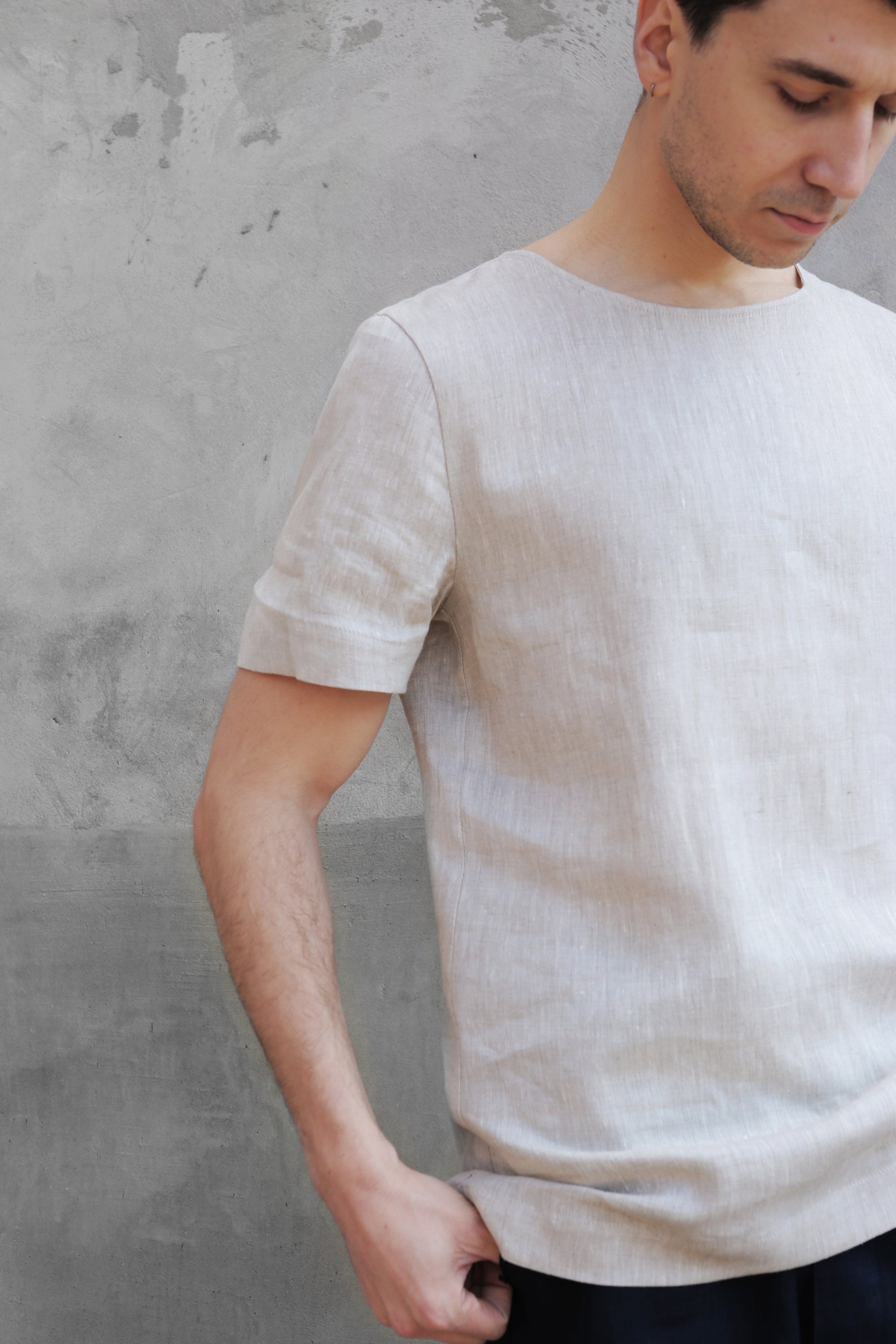 Mens Linen T-shirt Summer Shirt Shirt for Men Stylish T-shirt - Etsy