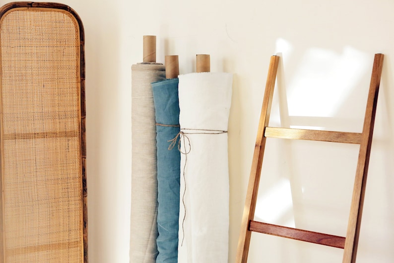 Natural linen fabric by the yard / meter. 100% linen fabric. Oeko-tex standard 100 certified. image 8