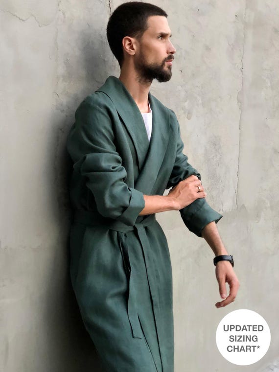 green dressing gown mens Connaught Long Green Smoking Jacket main image 0