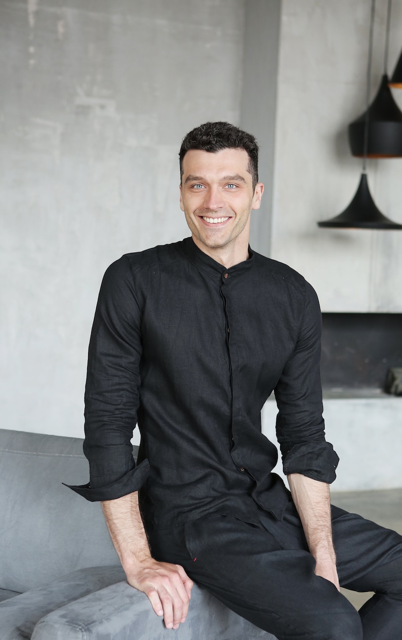 linen shirt men outfit