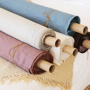 Natural linen fabric by the yard / meter. 100% linen fabric. Oeko-tex standard 100 certified. image 3