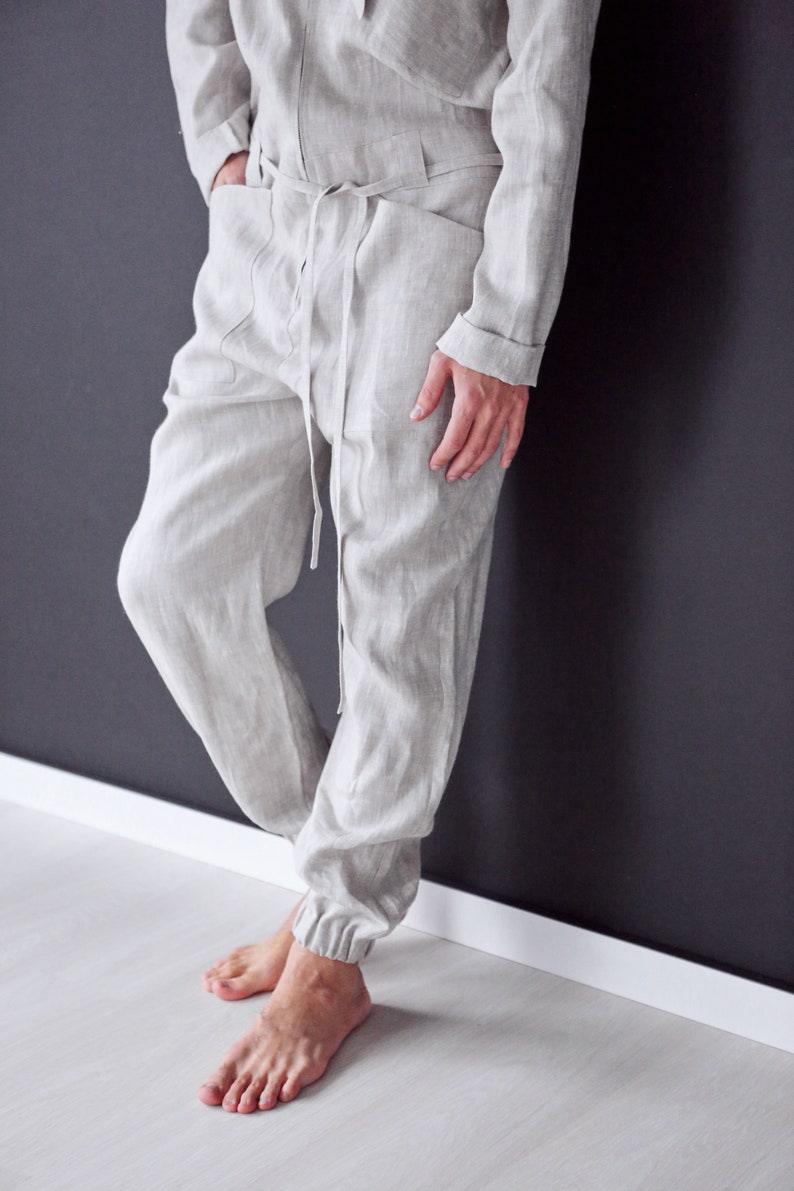 Mens Linen Jumpsuit Mens Overall Mens Romper Jumpsuit for Etsy