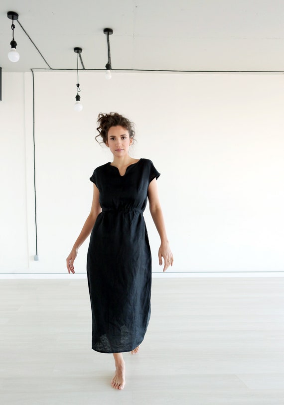 Vestido recto negro sale