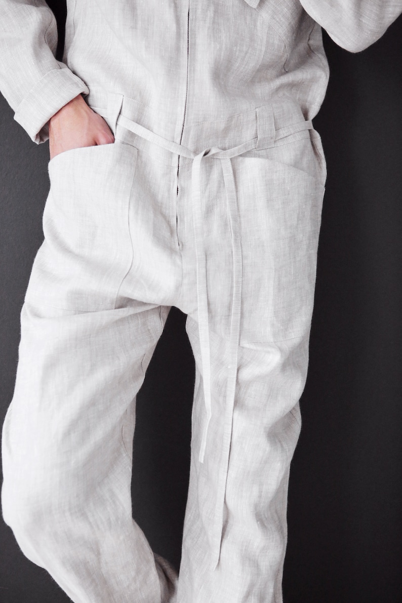 Mens Linen Jumpsuit Mens Overall Mens Romper Jumpsuit for Etsy