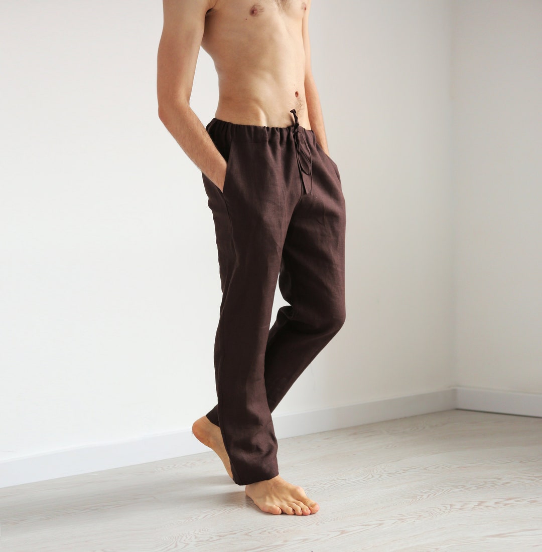 Men's Relaxed-Fit Linen Pants