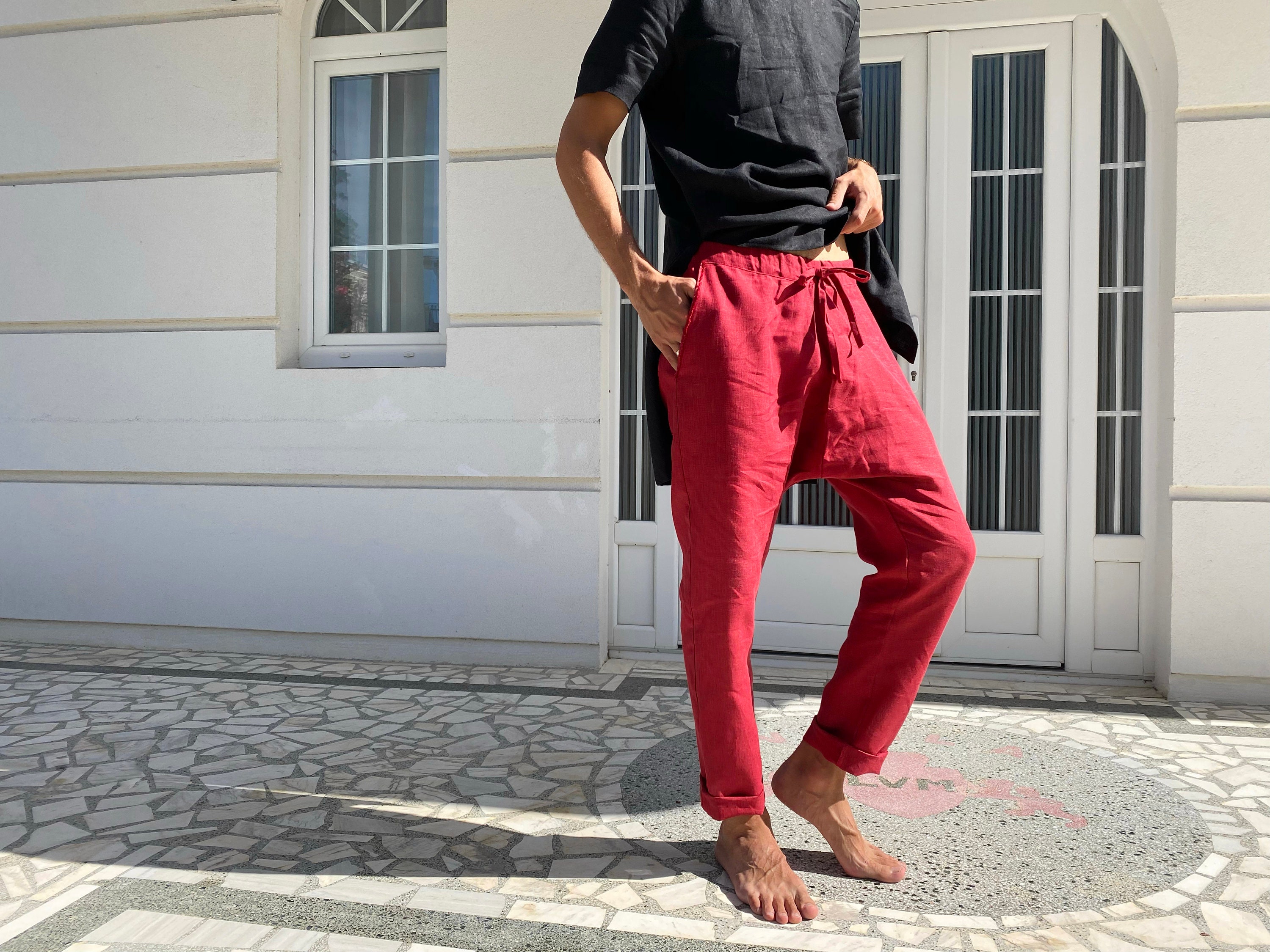Natural Mens Linen Pants, Red Pants, Lounge Pants, Linen Joggers, Mens Trousers, Flax Pants, Summer Pants, Yoga Pants, Sustainable Fashion - Etsy Natural Mens Linen Pants, Red Pants, Lounge Pants, Linen Joggers, Mens Trousers, Flax Pants, Summer Pants, Yoga Pants, Sustainable Fashion - Etsy