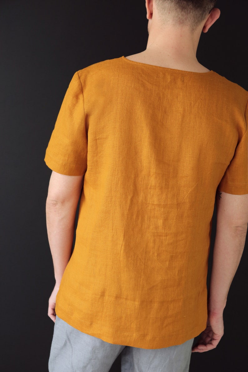 Mens Linen T-shirt Basic T-shirt Shirt for Men Stylish T-shirt - Etsy
