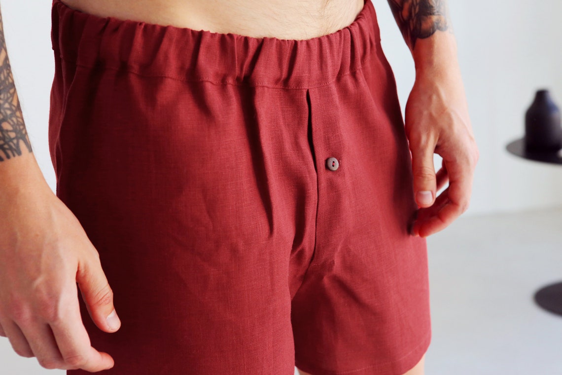 Mens Linen Underwear Gift for Him Boxer for Men Mans Etsy