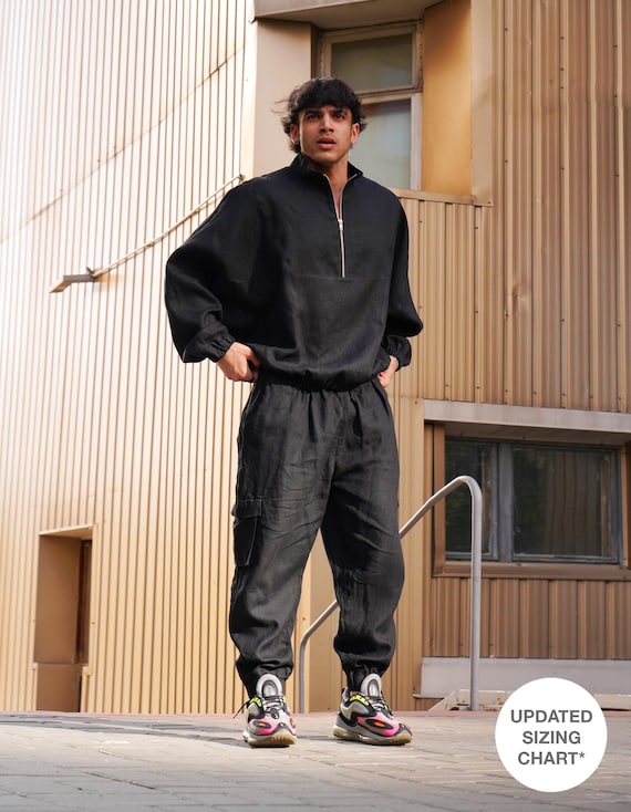 Pantaloni da uomo in cotone e lino, casual, vestibilità larga, da spiaggia, yoga, pantaloni chino estivi in lino, gamba dritta, pantaloni larghi con tasche