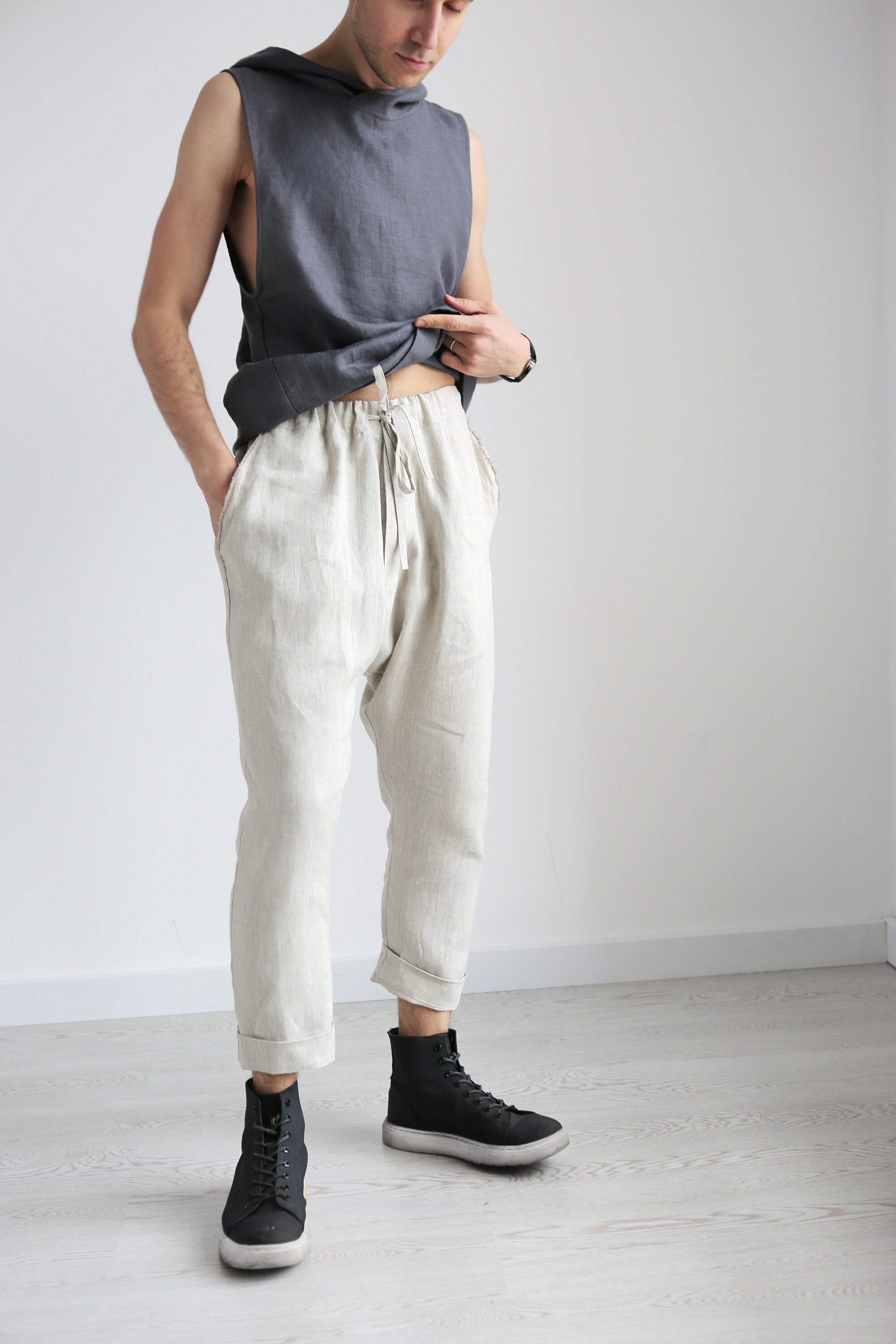 Heren Linnen broek – Lichtgewicht & Ademend voor Zomerse Avonturen