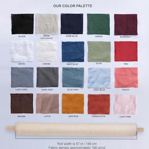 Natural linen fabric by the yard / meter. 100% linen fabric. Oeko-tex standard 100 certified. image 9