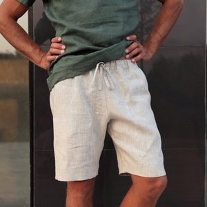 Mens Linen Shorts Summer Shorts Shorts for Men Spring - Etsy