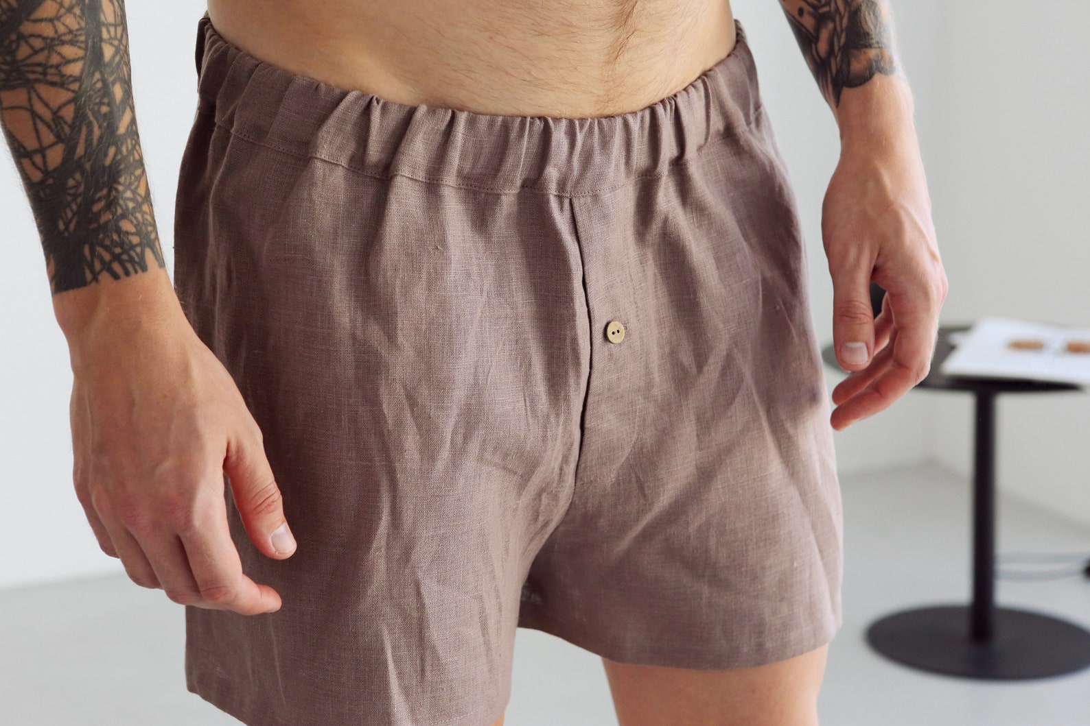 Mens Linen Underwear Gift for Him Boxer for Men Mans Etsy