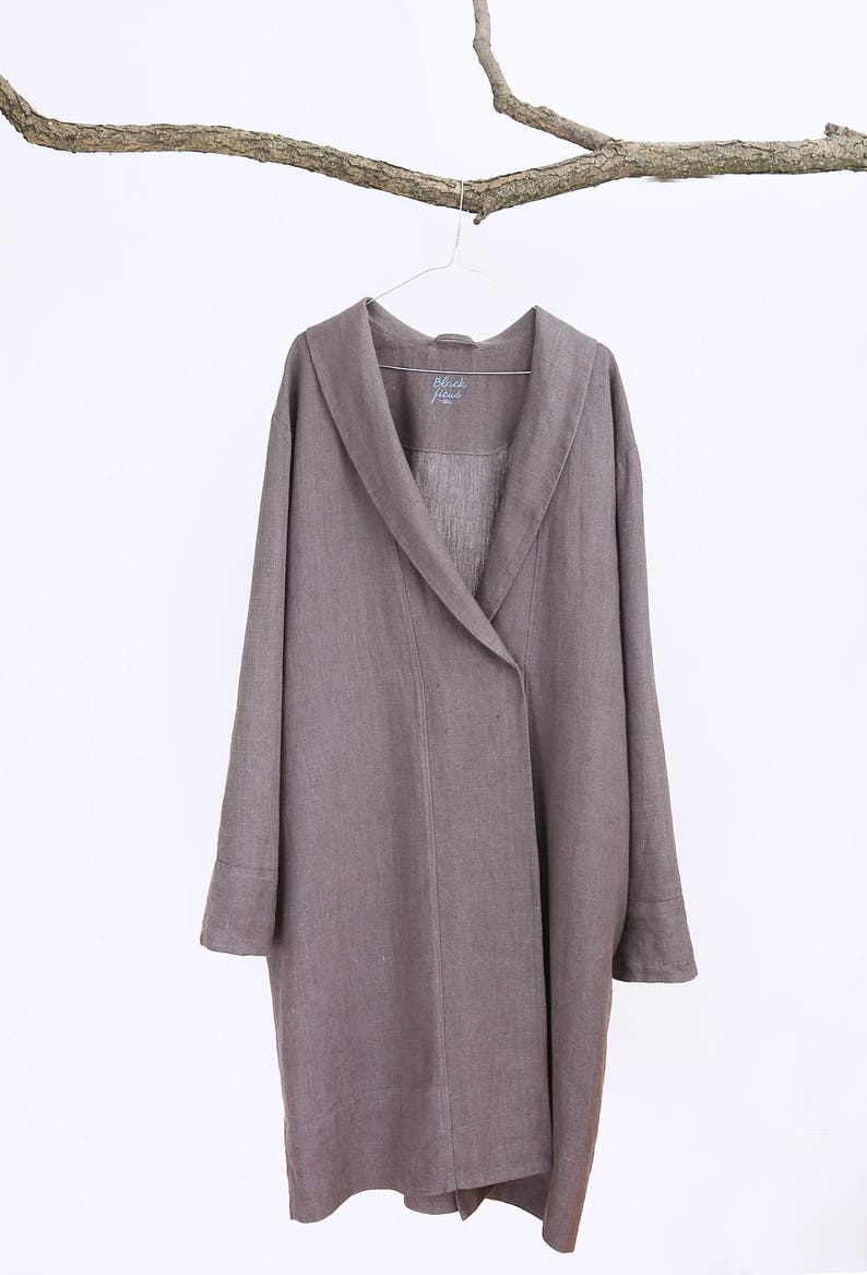 Natural Linen Robe Natural Loungewear Natural Bathrobe Linen Etsy