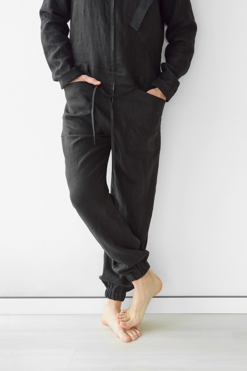 Mens Linen Jumpsuit Mens Overall Mens Romper Jumpsuit for Etsy