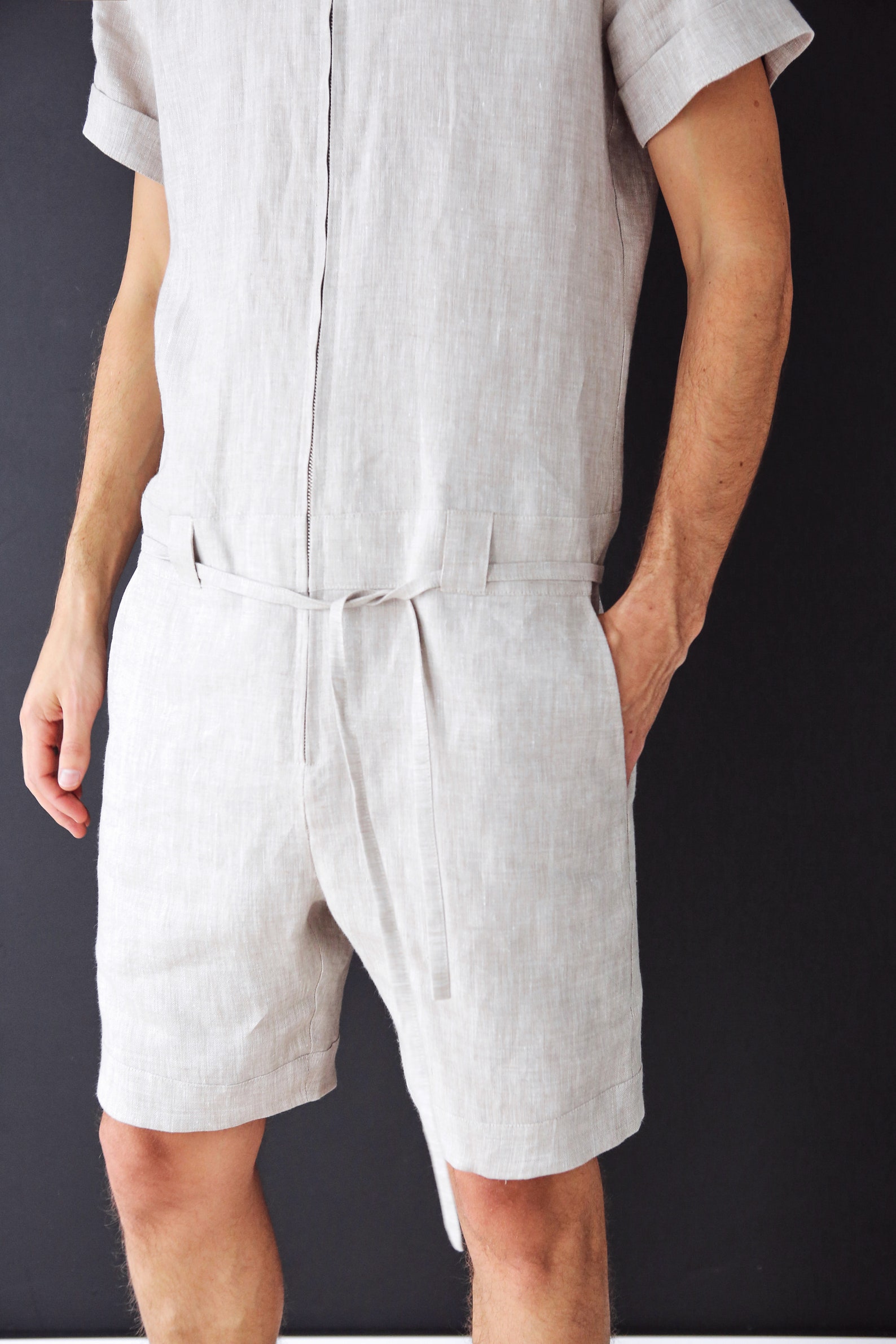 Mens Linen Jumpsuit Mens Overall Mens Romper Jumpsuit for Etsy