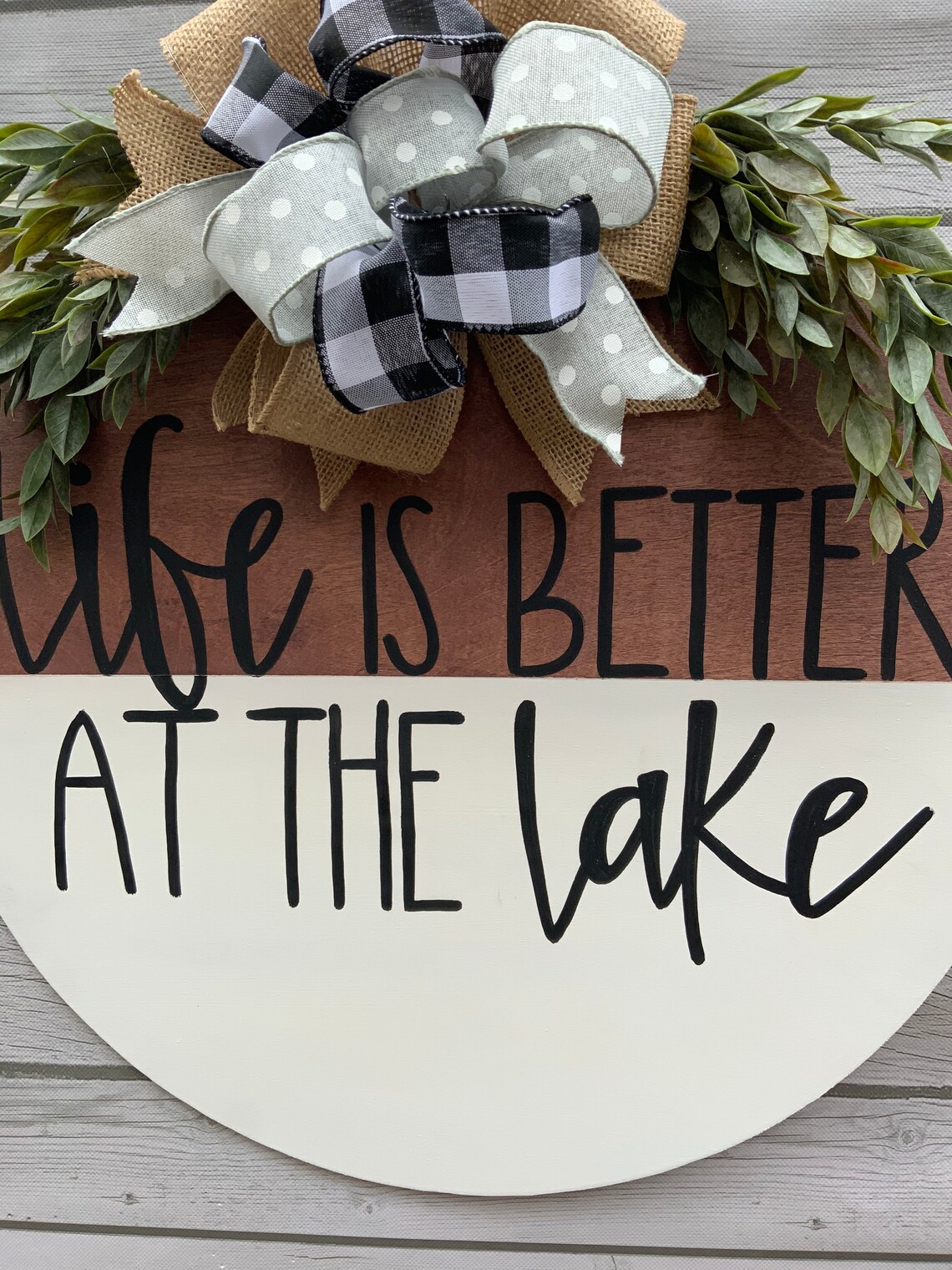 Lake House Door Hanger Front Door Decor Porch Sign Etsy