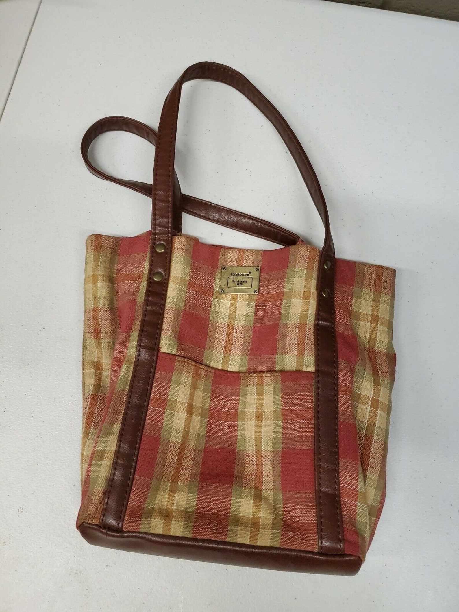 longaberger purse plaid
