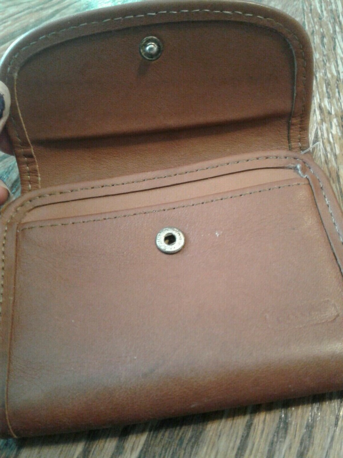 Vintage brown leather coach keychain coin purse cb29 Etsy