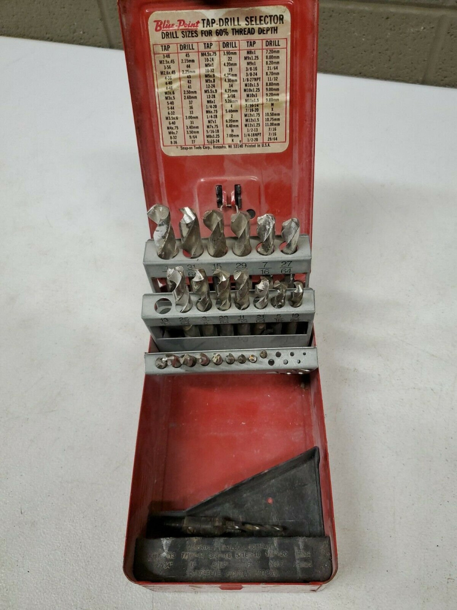 Blue point drill bit index case db29 w/ 21 bits dd e323 Etsy