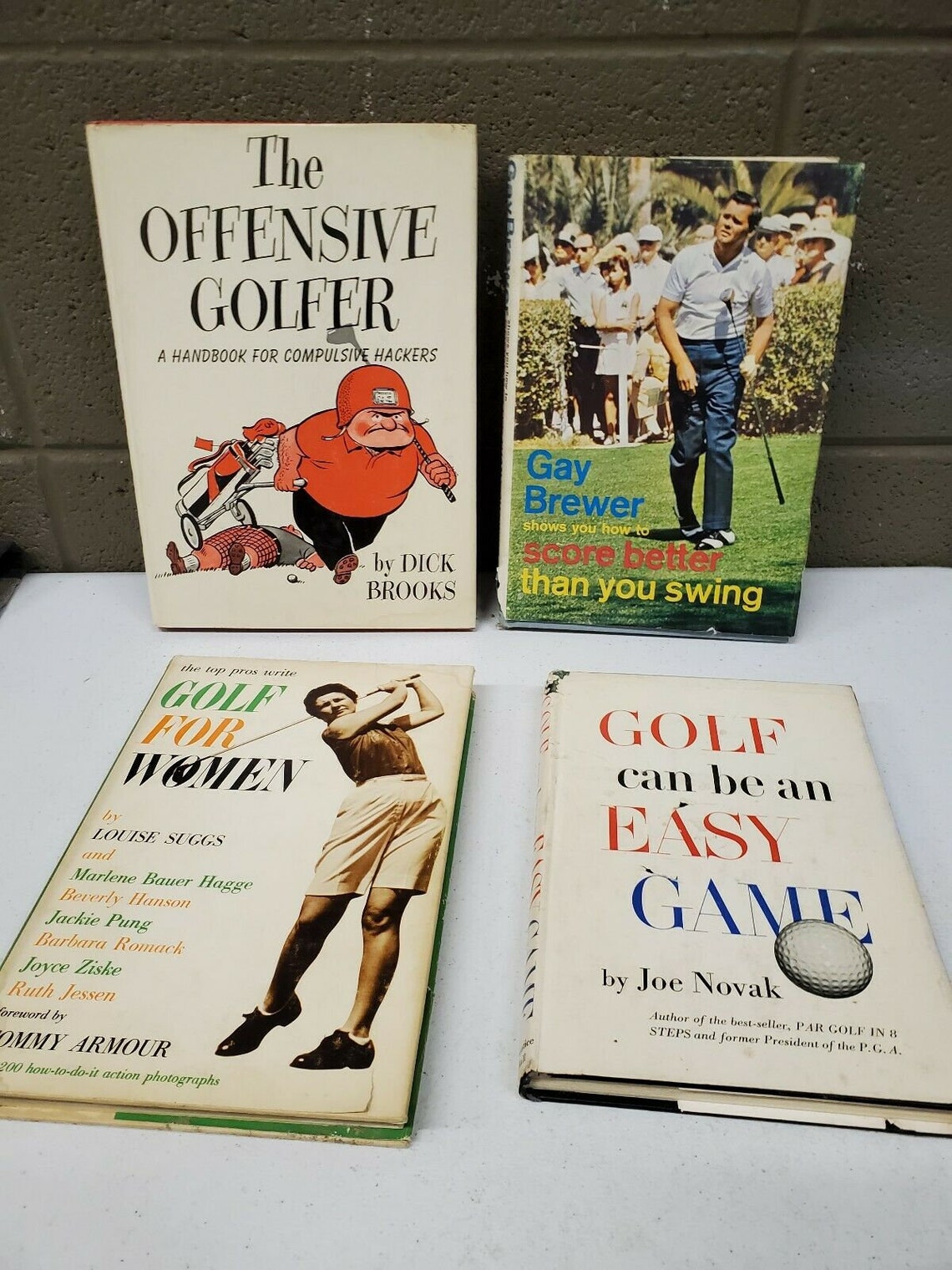 Lot of 4 vintage golf books hc w/ dj offensive golfer for Etsy