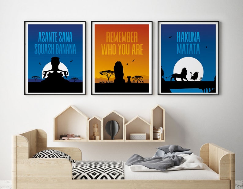 Disney Lion King Posters Rafiki Mufasa And Simba Timon Etsy