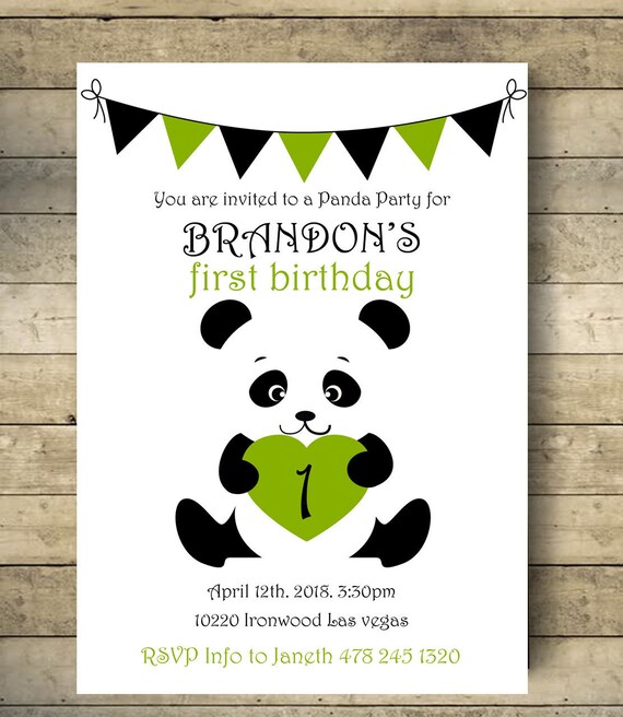 Noir Et Blanc Panda Anniversaire Invitation Panda Invitation Etsy Noir Et Blanc Panda Anniversaire Invitation Panda Invitation Etsy