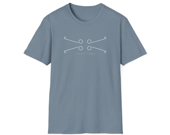 Camiseta con silueta del Incom T-65B X-Wing, de highway kind / Minimalist Geometric Starfighter