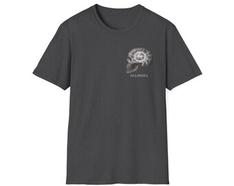 Camiseta con calavera de nogal Allskull de Highway Kind, 100 % algodón hilado en anillos