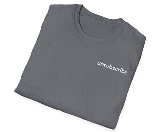 Cancelar suscripción, Serie Self Identify de highway kind, Camiseta con estampado minimalista en el pecho