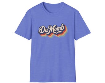 vintage da momb rainbow mother's day tshirt, soft Gildan 64000, by highway kind, T-Shirt | Vintage Tree Graphic Tee