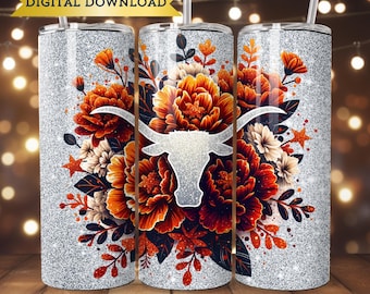 Envoltura para vaso Longhorn PNG Envoltura para vaso Texas Longhorn Envoltura para vaso Descarga digital